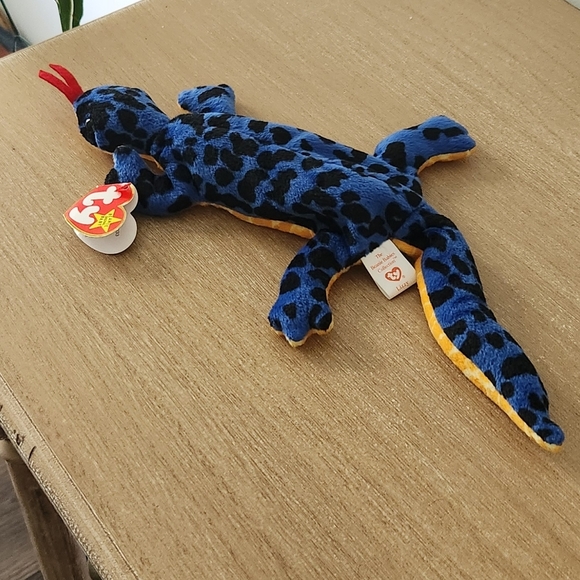 🦎 Ty Beanie Baby “Lizzy” the Lizard – 1995 Vintage Collectible, Excellent Condi - Picture 9 of 16